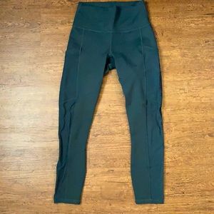 Fabletics Mila Crop Legging, Green, Size XXS